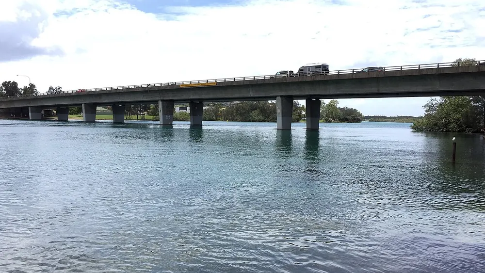 The M1 bridge crossing Terranora Creek at Tweed Heads South