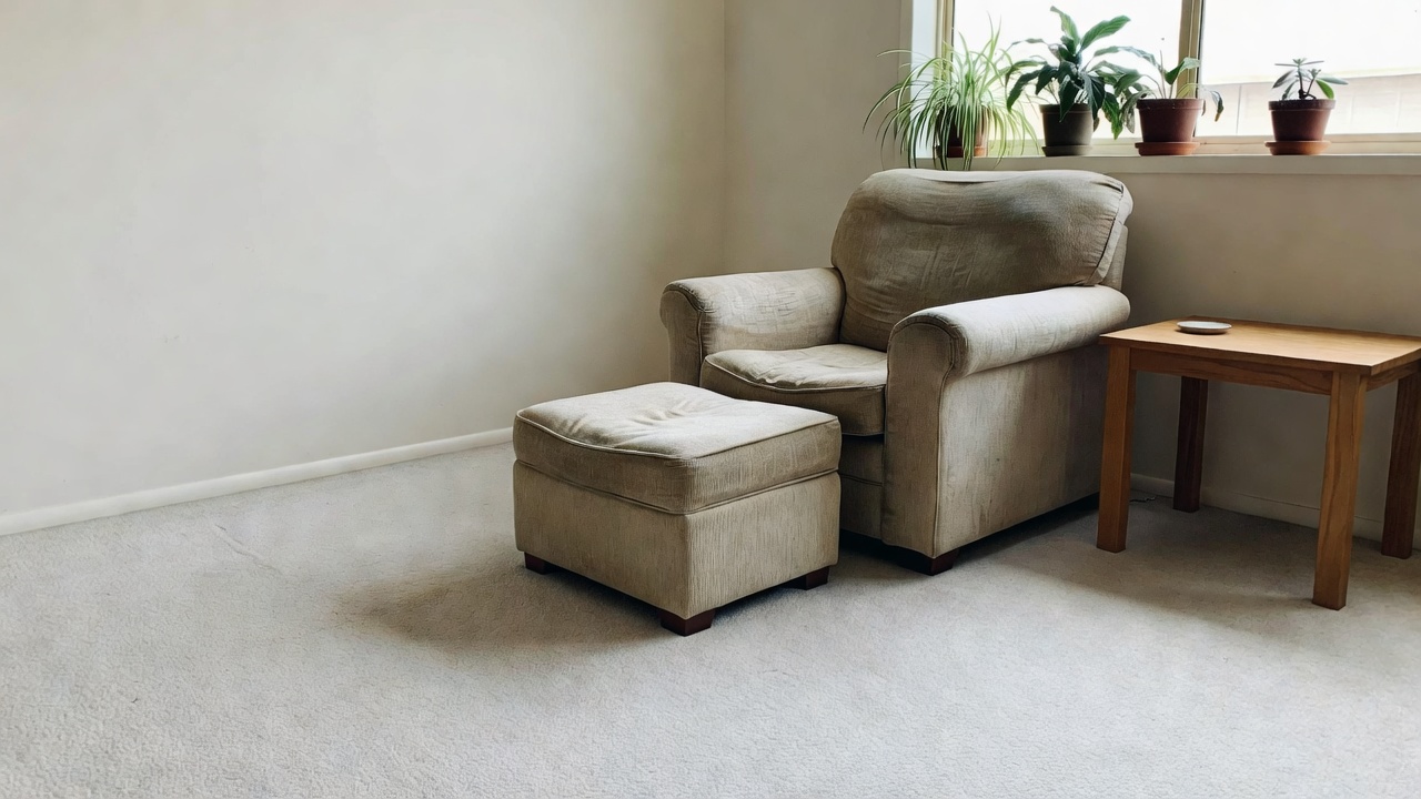 A bright, tidy living room of the kind a home visit takes place in